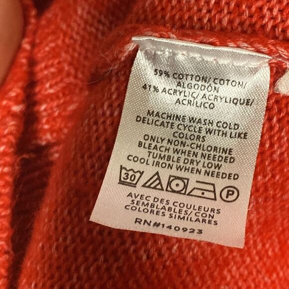 Loft Burnt Orange Soft Ribbed Woven Turtleneck Size Small - Picture 7 of 10